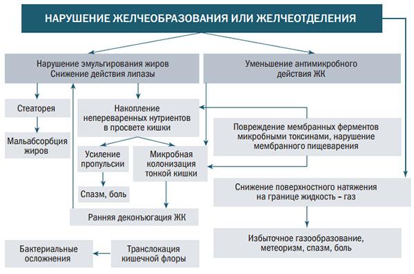 нарушение желчеобразования