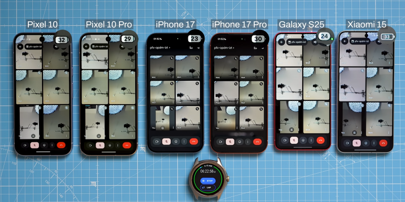 Блогер сравнил автономность флагманских смартфонов, включая iPhone 17 и Galaxy S25