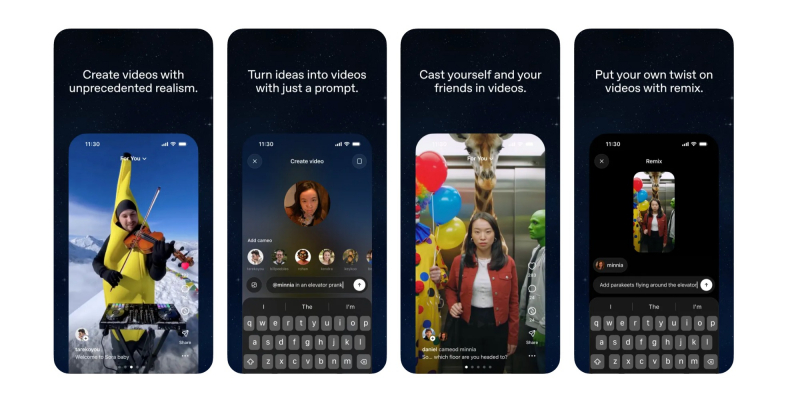 OpenAI представила соцсеть в стиле TikTok &mdash; она позволяет обмениваться видеокамео с&nbsp;собой