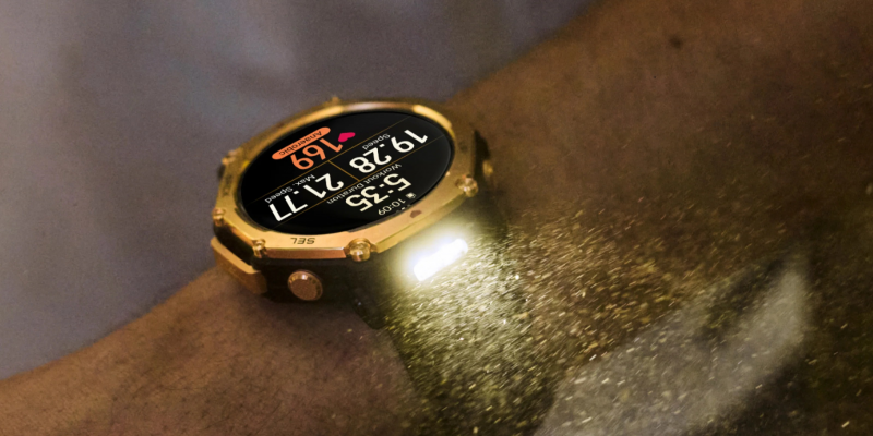 Представлены титановые часы Amazfit T‑Rex 3 Pro с фонариком и автономностью 25&nbsp;дней