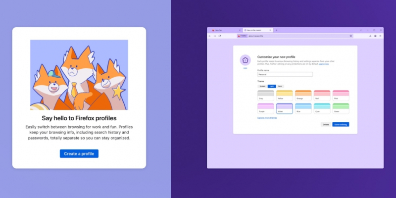 В Firefox появятся профили для разделения личных, рабочих и других задач